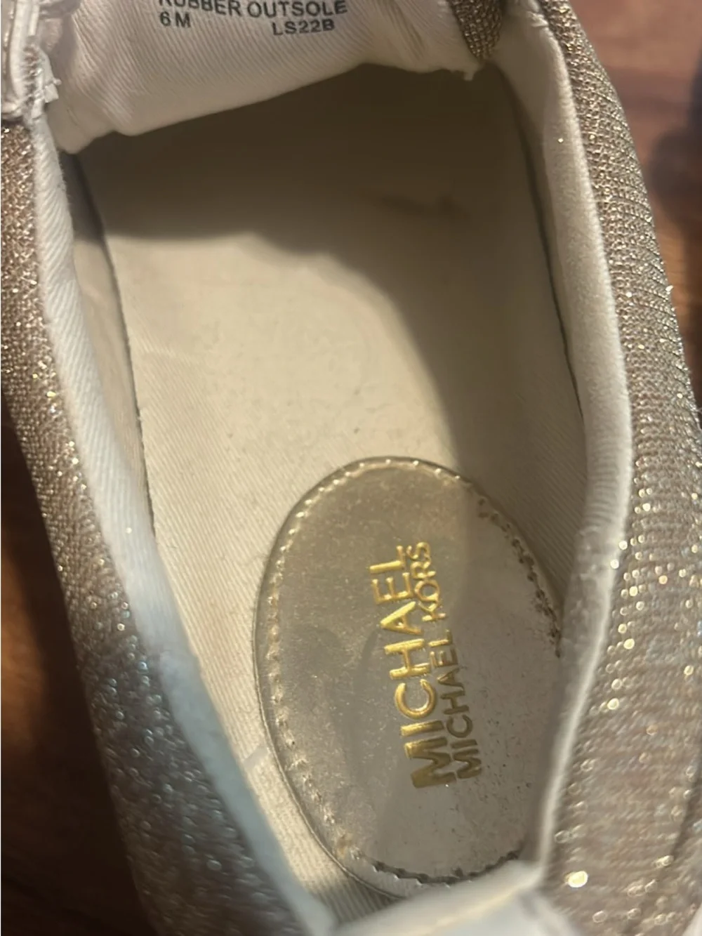 Michael Kors Women's Gold Glitter Low-Top Sneakers